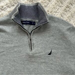 Nautica Zip-Up Sweater in Gray